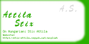 attila stix business card